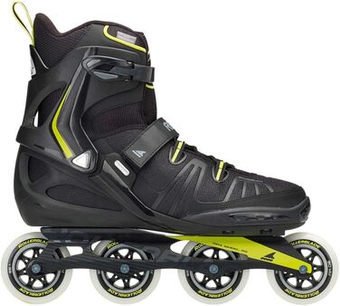 Чоловічі роликові ковзани Rollerblade RB XL для фітнесу для дорослих чорно-лаймові високоефективні роликові ковзани 0