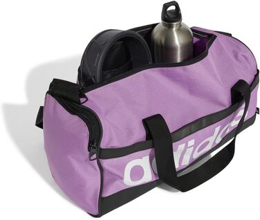 Спортивна сумка Adidas Linear Duffel Olistr / чорний / білий розмір M Preloved Purple / білий