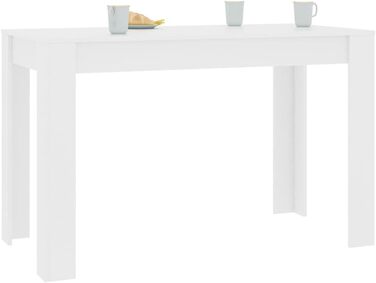 Обідній стіл, мінімалістичний стиль, обідній стіл, кухонний стіл, обідній стіл, їдальня, кухня, білий, 120x60x76 см, дерев&39яний композит