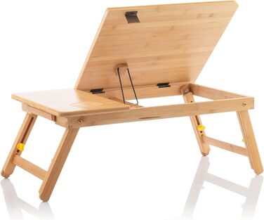 Бамбуковий столик для ноутбука InnovaGoods, регульований