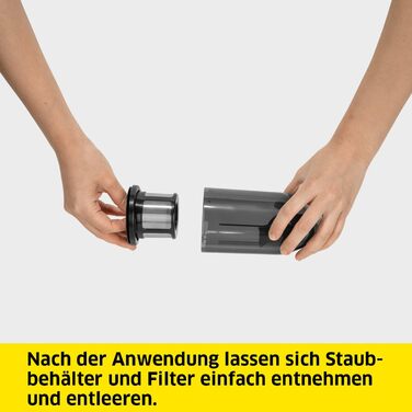 Акумуляторний ручний пилосос Krcher CVH 2-4, компактний і легкий пилосос для швидкого використання, контейнер для пилу 0,15 л, ваг