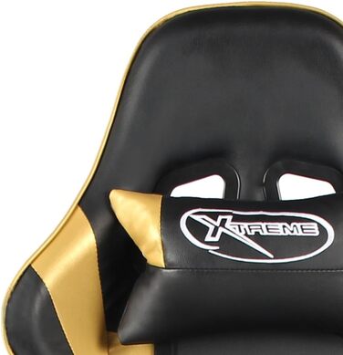 Геймерське крісло, обертове крісло, золотистого кольору, ПВХ