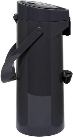 Термос Emsa 515706 з насосом Ponza, ємність 1,9 л, ізольована чашка, важіль тиску, знімний піддон для крапель, антрацит