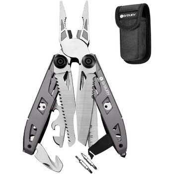 Подарунки чоловікам, Кишеньковий інструмент BIBURY 18 в 1, Титанова ручка Дизайн мультиінструментів з нержавіючої сталі, Багатофун