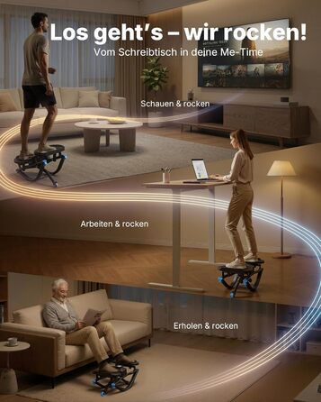 Степер MERACH U-подібної форми з низьким навантаженням та 3D-рухом, тихий велотренажер із РК-дисплеєм для відображення часу, кроків та калорій, нековзні педалі, компактний для дому та квартири 2511