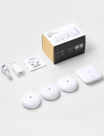 Розумний датчик протікання води X-Sense з базовою станцією SWS54 Wi-Fi сенсор затоплення, гучність до 110 дБ, радіус дії 500 м, для кухні, підвалу та ванної кімнати