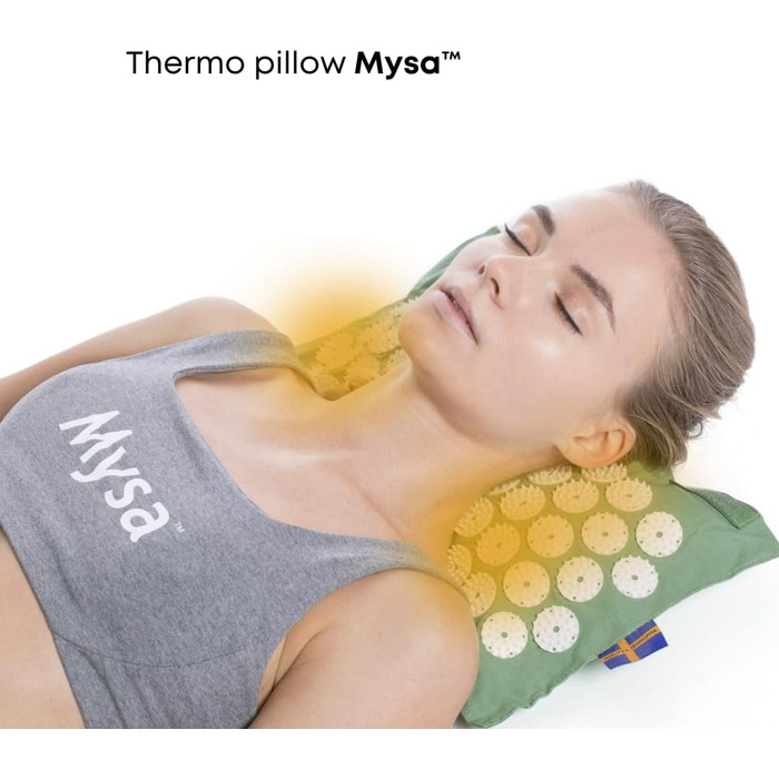 АКУПРЕСУРНА ПОДУШКА MYSA THERMO ПОДУШКА ДЛЯ ШИЇ 1 НА РИНКУ ТОП-МЕДРАНК 2024 РОКУ ДЛЯ ШИЙНОГО ХВОРОБУ, СТРЕСУ, БЕЗСОННЯ. ЄДИНА АВТЕНТИЧНА ШВЕДСЬКА ПОДУШКА, ВИГОТОВЛЕНА В ЄС З ОРГАНІЧНОГО ВРОЖАЮ СПЕЛЬТИ.