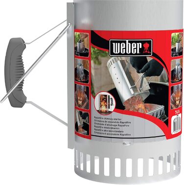 Старт-пакет для розпалювання вугілля Weber RapidFire, 19 x 19 x 30.5 см, великий
