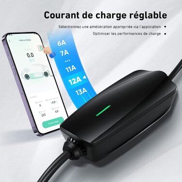 Зарядний пристрій для електромобілів EVJUICION, управління через додаток, зарядний пристрій для електромобілів типу 2 Schuko 8-16