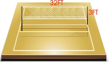 Волейбольна сітка (змінне полотно) VEVOR зі сталевим тросом, 90 x 90 см, для міні-волейболу, басейну, заднього двору