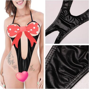 Жіноча сексуальна білизна, нічна сорочка, мокрий плюшевий комбінезон, відкрита білизна з глибоким V-подібним вирізом, без рукавів, з відкритою спинкою, боді-стрічка, чорний, F