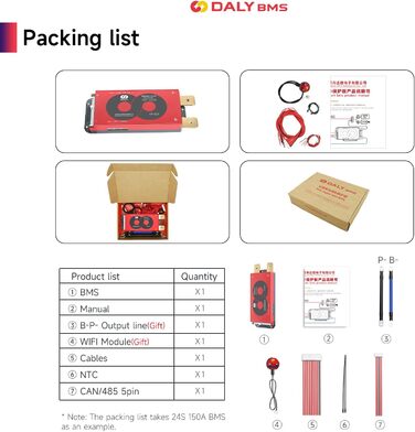 З модулем WiFi та платою захисту зв&39язку CAN 485 для літієвої акумуляторної батареї LiFePO4 (16S 48V Smart BMSRS485CANWiFi модуль, 200A) LiFePO4 16S 48V 200A, 16S BMS 48V