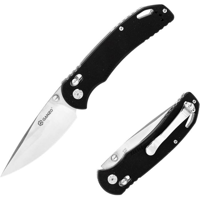 Ніж Ganzo G7531 Колір рукоятки чорний - Довжина клинка 8.9 см - Механізм замикання G-Lock - Сталь клинка нержавіюча сталь 440C