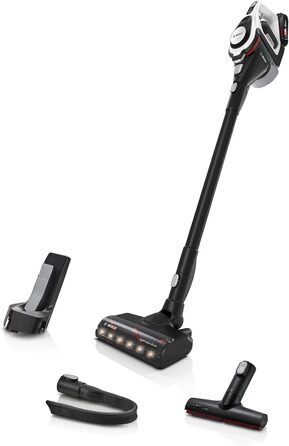 Акумуляторний пилосос Bosch Unlimited Gen2 Series 8 BKS8214W, без мішка, час роботи до 45 хв, змінний акумулятор, світлодіодне осв