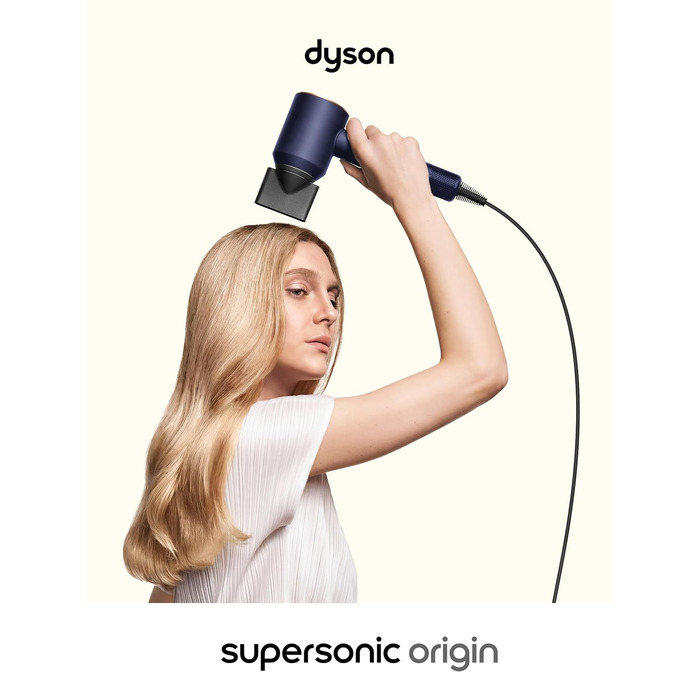 Фен Dyson Supersonic Origin, темно-синій з мідним