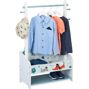 Кольорова вішалка для дитячого одягу, HBT 10730 см, 4 гачки, 2 полиці, вішалка для верхнього одягу, решітка для дитячої кімнати, д