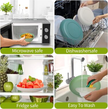 Набір столових приборів для кемпінгу з 45 предметів на 4 особи, набір пластикового посуду, набір тарілок та мисок для кемпінгу з сумкою для перенесення, небиткий посуд для пікніка, набори тарілок, набори посуду та столових приборів з 45 предметів