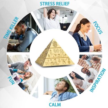 Пірамідка Fidget Spinner Настільна іграшка для дітей, дорослих, засіб для зняття стресу, металевий кубик Fidget Cube, прикраса сто