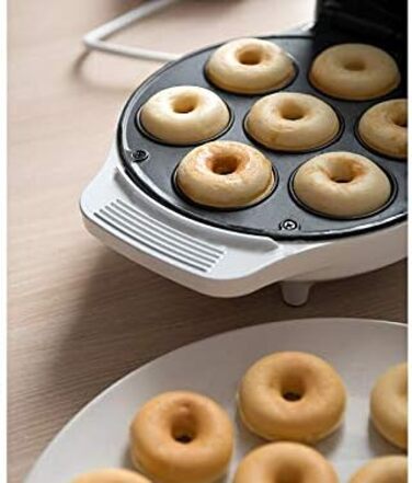 Міні-машина для пончиків Rosenstein & Shne міні-виробник пончиків, антипригарний, 1,000 Вт (машина для пончиків для дому, вафельниця для пончиків, домашнє господарство)