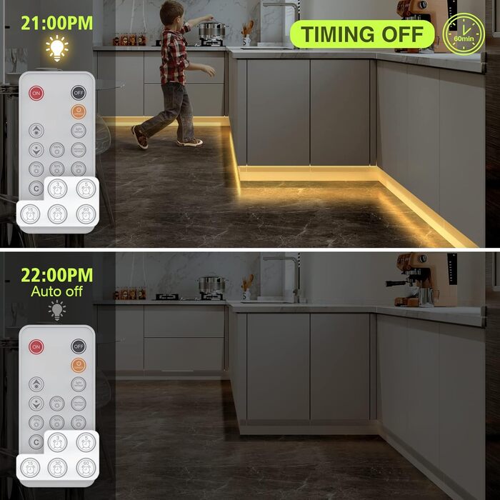 Світлодіодна стрічка Wobsion 5M з детектором руху, світлодіодний світильник для ліжка з пультом дистанційного керування, світлодіодна стрічка з можливістю затемнення супер яскрава світлодіодна стрічка 12 В тепла біла 300 світлодіодів, світлодіодна стрічка