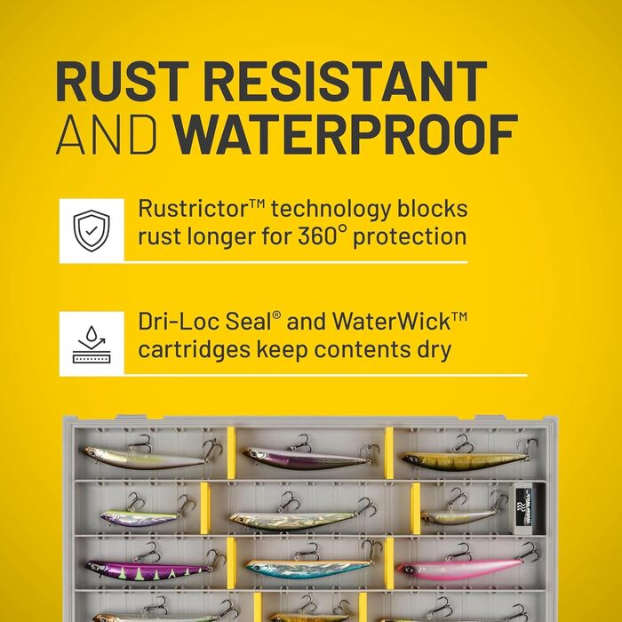 Ящики для зберігання снастей Plano Edge Professional Series, преміум-органайзер із захистом від іржі, 3700 Thin