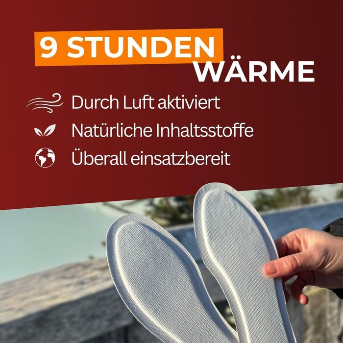 Грілки для устілок THERMOPAD - ОРИГІНАЛ 5, 10 або 30 пар грілок (доступні в 5 розмірах) - Устілка для 9 годин тепла Грілки для ніг Надзвичайно тепла устілка для взуття та лижних черевиків. Велика коробка (40-41) на 10 пар