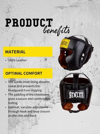 Шкіряний захисник для голови BENLEE Tyson L-XL чорний