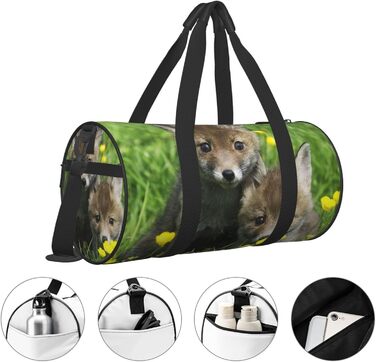 Спортивна сумка-мішок для подорожей, з весняним принтом тварин, чорна, універсальний розмір, дорожня сумка