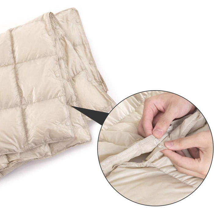 Кемпінг Маленька ковдра Гусячий пух Каппа Ковдра Пір'яний шарф Дорожня ковдра Водонепроникна легка портативна накидка-пончо для по