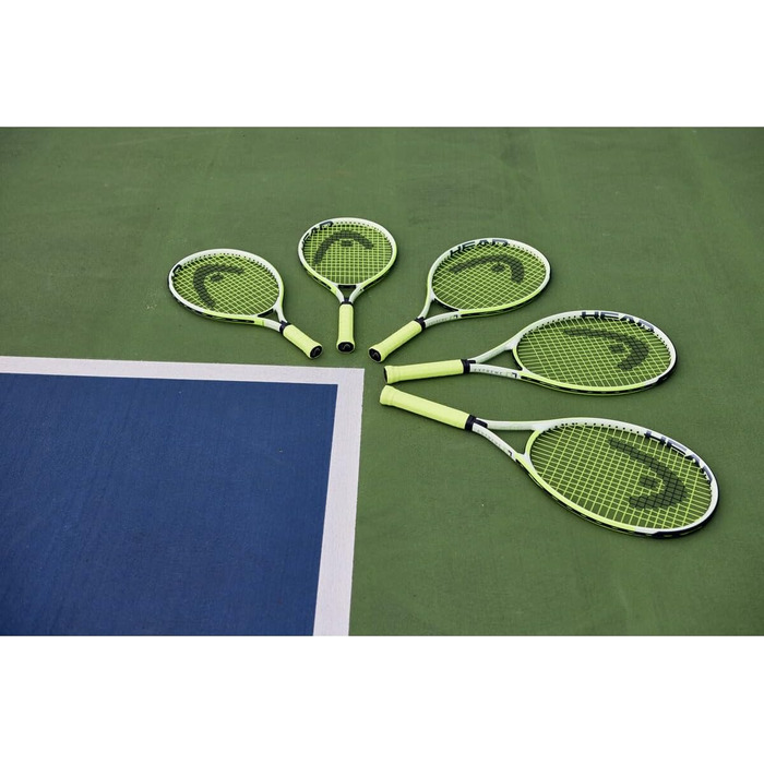Тенісна ракетка HEAD Extreme Junior 26 2024, лаймова, зі струнами, 245 г, розмір L, 9-11 років