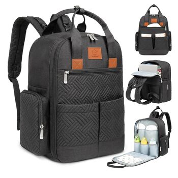 Багатофункціональний пеленальний рюкзак-переноска з пеленальним килимком, великі дитячі сумки для мами, тата, сумка-органайзер для
