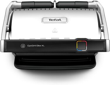 Контактний гриль Tefal OptiGrill Elite XL, 16 програм, Цифровий дисплей з індикатором рівня приготування, Знімні пластини XL, Електрогриль, Нержавіюча сталь, GC760D12