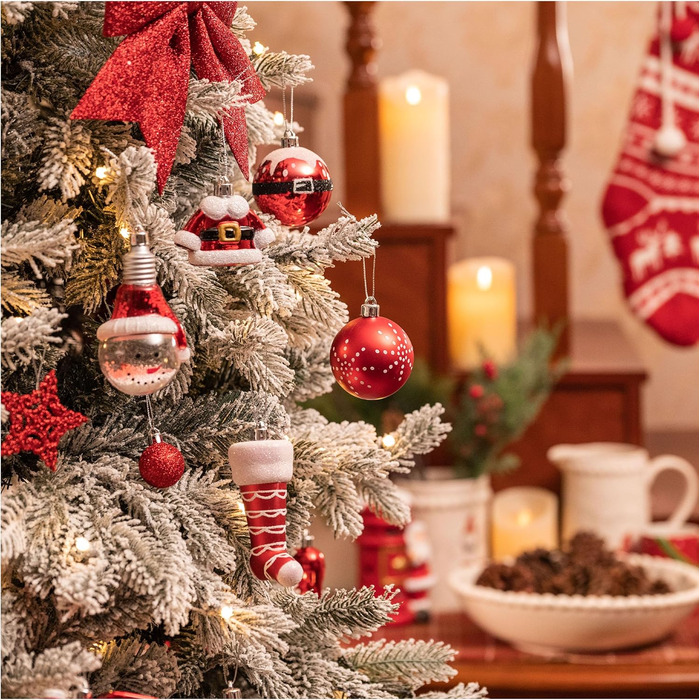 Різдвяні кульки 70 шт червоні Valery Madelyn