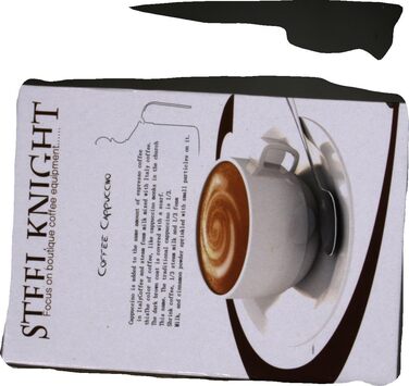 Ручна піноутворювач для молока Gvolatee 500 мл з подвійною сіткою з нержавіючої сталі, 8 x 8 x 18 см Ідеальна молочна піна завдяки