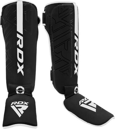 Щитки для гомілок RDX для кікбоксингу, бойових мистецтв, тренувань з муай-тай, шкіряні щитки для гомілок Maya Hide для тайського боксу, захисні накладки для спарингу, боксу, крав-мага, MMA, карате, тхеквондо (багаторазові), білі, XL