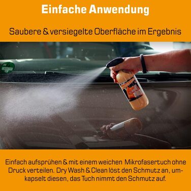 Спрей для швидкого миття - Безводний засіб для чищення автомобіля для фарби та фольги - Мийте автомобіль без води - Для внутрішнього та зовнішнього використання - Тропічний аромат. (1,0 літра)