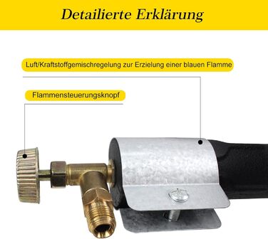 Газова плита BACOENG 10 кВт, 4-нога кемпінгова плита Wok, включаючи шланг 1,5 м та регулятор тиску 50 мбар, 4-нога газова плита для кемпінгу та використання на свіжому повітрі