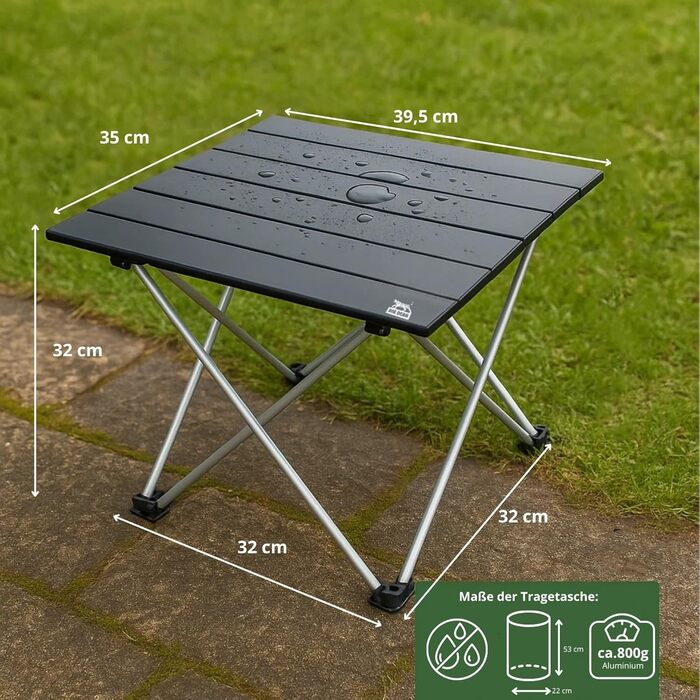 Маленький розкладний кемпінговий столик BigDean, надлегкий, маленький розкладний столик - маленький кемпінговий столик, маленький розкладний кемпінговий столик