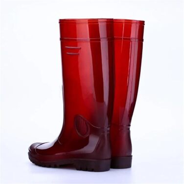 Чоловічі високі гумові чоботи, робочі гумові чоботи, водонепроникне водне взуття з ПВХ, гумові чоботи, нековзні гумові чоботи до коліна, чоловічі гумові калоші, водонепроникні, червоні, EU 40