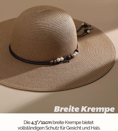 Жіночий солом&39яний капелюх Creekstone, капелюх із широкими полями, захист від сонця UPF 50, складний літній пляжний капелюх із вітровою стрічкою, колір M, хакі