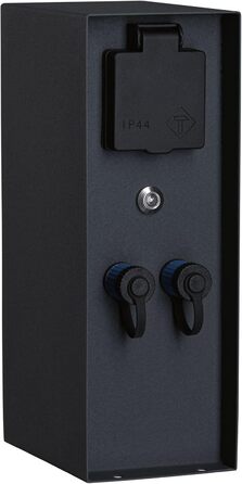 Стілб-розетка Paulmann Rio Plug & Shine для зовнішнього освітлення з датчиком сутінків, IP44, антрацит (2 шт. 230В, 2 шт. Plug & Shine 24В)