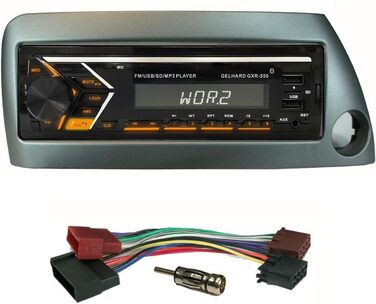 АВТОМАГНІТОЛА з USB SD MP3 Bluetooth FM RDS сумісна з Ford KA 19962008/ Чохол сріблястий