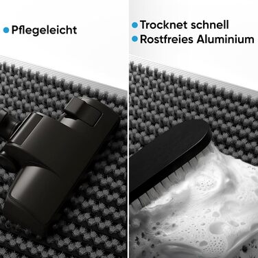 Вуличний алюмінієвий килимок для дверей зі щітками, сірий, килимок для збору бруду 50 x 80 см, вуличний килимок для дверей, алюмінієвий килимок для дверей, килимок для вулиці, скребок для взуття для входу в будинок, килимок для вулиці з щіткою, килимок дл