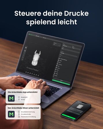 Принтер AnkerMake M5C, високошвидкісний 3D-друк 500 мм/с, точність 50 мкм, суцільнометалевий гарячий наконечник, 3D-друк до 300 ,