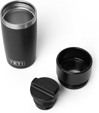 Дорожня пляшка YETI Rambler об&39ємом 355 мл (12 унцій) з герметичною кришкою, термос з нержавіючої сталі з вакуумною ізоляцією чорний колір