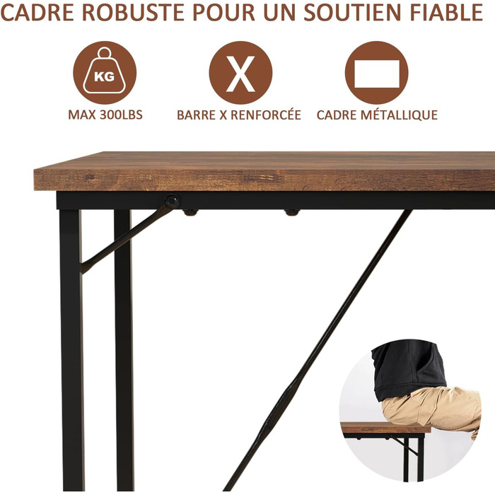 Маленький стіл комп'ютерний стіл, 80 x 50 x 75 см офісний стіл для навчання, навчальний стіл, стіл промислового дизайну, комп'ютер