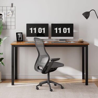 Комп&39ютерний стіл 100 x 60 x 75 см Офісний стіл Робоча станція для домашнього офісу, Обідній стіл Конференц-стіл 100 x 60 см Ретро та Чорний