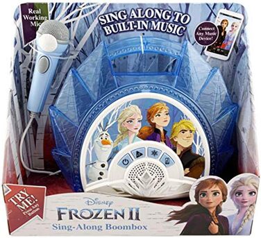 Караоке-машина ekids Frozen 2 FR-115V2, мікрофон, синя