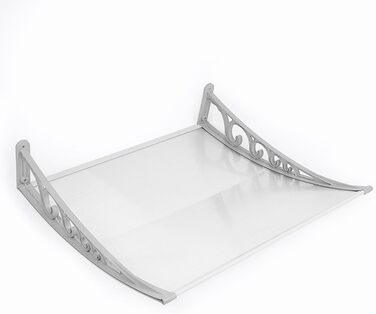 Вхідний навіс, дах, тент з полікарбонату, міцний, дах, захист від дощу та ультрафіолетового випромінювання, шатер (60 x 100 см (білий) 60*100 см (білий)