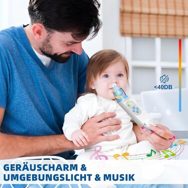 Назальний аспіратор ChapStick, дитячий назальний аспіратор-пилосос, оснащений 5 рівнями потужності всмоктування та 3 розмірами нак